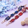 Givenny-EU 2Pcs 2 Colors Acrylic Curb Chain Bag Strap FIND-GN0001-29-5