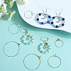 SOFPLATE 60Pcs 6 Styles Brass 2-Loops Link Pendants KK-SP0002-05-4
