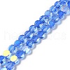 Transparent Electroplate Glass Beads Strands GLAA-Q099-I01-06-1