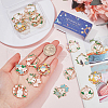 SUNNYCLUE 24Pcs 12 Styles Alloy Enamel Pendants ENAM-SC0005-37-3