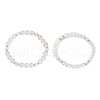2Pcs 2 Styles Glass Beads Stretch Bracelets for Women BJEW-JB11866-2