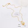 Elegant Stainless Steel with Imitation Pearl Teardrop Pendant Necklaces for Fashionable Women AJ2709-5