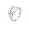 304 Stainless Steel Cuff Rings for Women RJEW-G338-21P-4