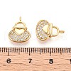 Brass Micro Pave Cubic Zirconia Charms KK-N263-83G-3