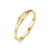 Hollow Moon Phase 304 Stainless Steel Finger Rings FS-WG454BE-04-4