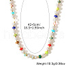 Colorful Disc Natural Mixed Stone & Freshwater Pearl Beaded Necklaces LX1116-4