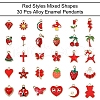30Pcs 30 Styles Alloy Enamel Pendants FIND-YW0004-66-1