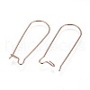 Ion Plating(IP) 304 Stainless Steel Hoop Earrings Findings Kidney Ear Wires STAS-L216-22A-RG-2