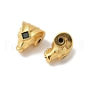Matte Gold Color 925 Sterling Silver 3 Hole Guru Beads STER-R014-11G-2