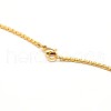 304 Stainless Steel Venetian Chain Necklace Making STAS-A028-N032G-3