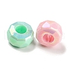 UV Plating Rainbow Iridescent Acrylic European Beads MACR-P040-13-2