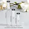 BENECREAT 30Pcs 3ml 5ml 10ml Glass Spray Bottle with PP Plastic Lid MRMJ-BC0002-75-3