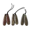 Natural Stichtite Pendants G-L617-G07-10x40mm-1