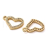 Rack Plating Brass Micro Pave Clear Cubic Zirconia Charms KK-Z045-14G-2