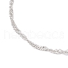 304 Stainless Steel Singapore Chain Slider Bracelet Making AJEW-JB01344-02-3