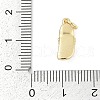 Brass Micro Pave Clear Cubic Zirconia Charms KK-G522-49A-G-3
