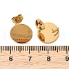 Ion Plating(IP) 304 Stainless Steel Stud Earring Findings STAS-P308-11G-A-3