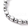 Round & Cube Synthetic Non-magnetic Hematite Beaded Necklaces NJEW-Q341-07-2