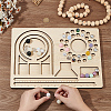 BENECREAT 1Pc Bamboo Bead Design Board TOOL-BC0003-14-3