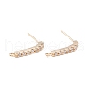 Rack Plating Brass Micro Pave Cubic Zirconia Stud Earring Findings ZIRC-F126-04G-1