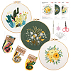 Flower Pattern Embroidery Beginner Kits DIY-WH0453-66-1