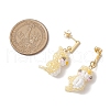 GLass Stud Earrings EJEW-MZ00257-01-3