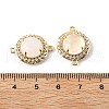 Natural Quartz Crystal Rock Crystal Faceted Connector Charms G-H323-03G-13-3