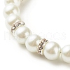 Glass Pearl Beaded Bracelet for Women BJEW-JB08239-4
