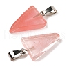 Cherry Quartz Glass Pendants G-B127-04P-11-3
