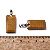 Natural Tiger Eye Faceted Pendants G-U031-04P-04-3
