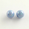 AB Color Plated Acrylic Round Beads SACR-Q109-6mm-M-2