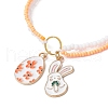 Easter Glass Seed Beads Braided Bead Bracelets BJEW-MZ00150-06-3