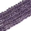 Frosted Transparent Glass Beads Strands GLAA-N016-4mm-02-1