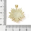 Brass Micro Pave Clear Cubic Zirconia Pendants KK-Q813-12A-G-3