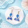 Fishtail 304 Stainless Steel Glass Dangle Earrings EJEW-MZ00458-04-1