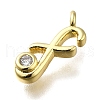 Brass Micro Pave Cubic Zirconia Pendants KK-B132-12G-F-2