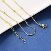 2.5MM Brass Round Ball Box Chain Necklaces NJEW-M108-38G-4