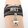 12 Constellations PU Leather Multi-strand Bracelets WG5E0D3-01-1