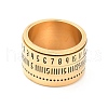 Titanium Steel Spinner Ring RJEW-C019-08G-1