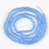 Electroplate Transparent Glass Beads Strands X-EGLA-N002-03E-2