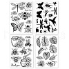 Globleland 4 Sheets 4 Styles PVC Plastic Stamps DIY-GL0004-86E-8