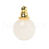 Natural Quartz Crystal Perfume Bottle Pendants G-K338-22G-03-1