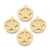 Ion Plating(IP) 201 Stainless Steel Pendants STAS-N098-076LG-2