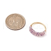 Natural Amethyst & Moss Agate & Apatite Finger Rings RJEW-TA00182-3
