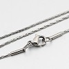 Tarnish Resistant 304 Stainless Steel Boston Chain Necklaces STAS-O053-15P-1
