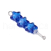 8Pcs 8 Colors Acrylic & Glass Star Beaded Connector Charms PALLOY-JF03516-3