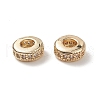 Brass Micro Pave Cubic Zirconia Beads ZIRC-F001-121G-3