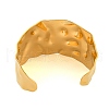 Ion Plating(IP) 304 Stainless Steel Textured Wide Open Cuff Bangles BJEW-S151-01G-01-3