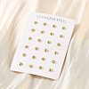 PVD Vacuum Plating 304 Stainless Steel Dog Paw Print Stud Earrings for Women EJEW-P212-15G-5