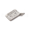 Brass Micro Pave Cubic Zirconia Pendants KK-P308-34P-2